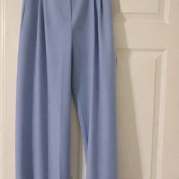 Massimo Dutti Sky Blue Wide-Leg Pants - Picture 3 of 5